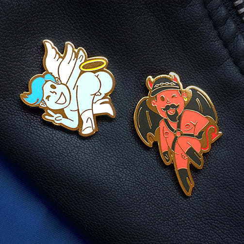 Angel Booty Pin - GAYPIN'