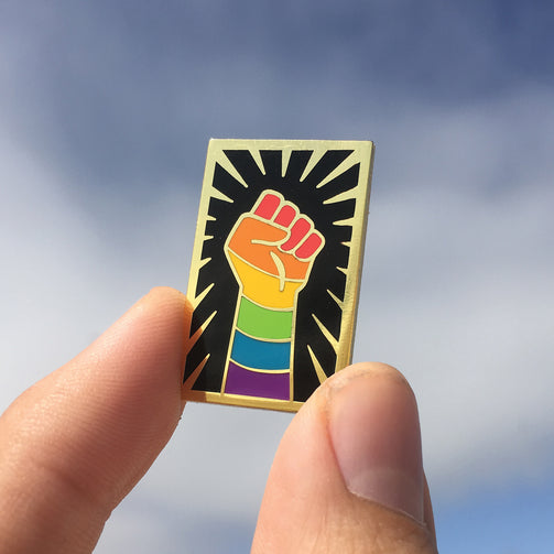 Rainbow Resist Pin - GAYPIN'