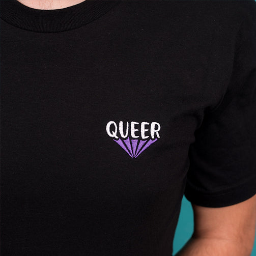Queer Embroidered T-Shirt - GAYPIN'