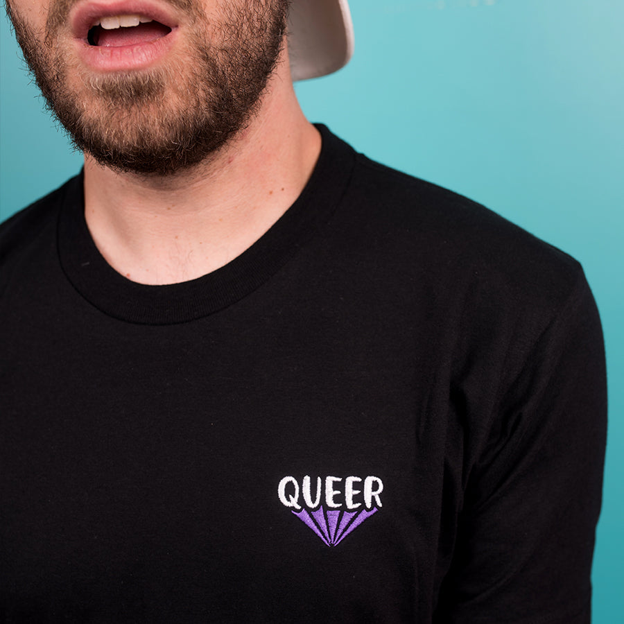 Queer Embroidered T-Shirt – GAYPIN