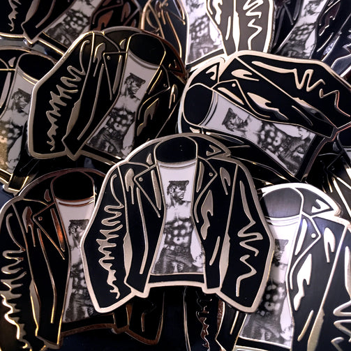 Tom Of Finland Leather Jacket Pin - GAYPIN'
