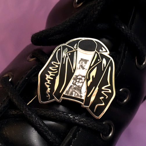 Tom Of Finland Leather Jacket Pin - GAYPIN'