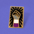 Asexual Resist Fist pin