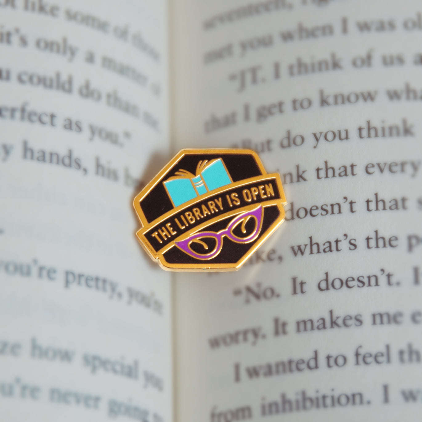 Library Gold Pin Library Is Open Pin – GAYPIN'