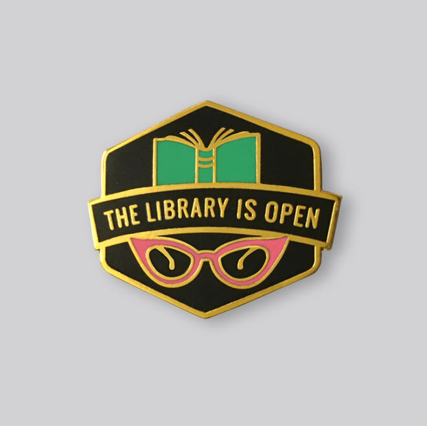 Library Gold Pin Library Is Open Pin – GAYPIN'