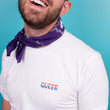 Queer Rainbow Embroidered T-Shirt - GAYPIN'