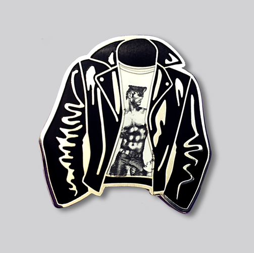 Tom Of Finland Leather Jacket Pin - GAYPIN'
